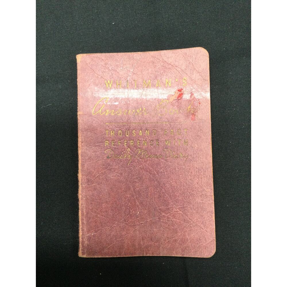 1938 Whitmans Answer Book Thousand Fact Reference Mini Book